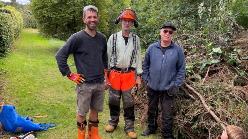 Martin, Niller og Jan i en pause