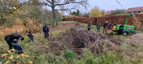 Store bunker grene blev ædt af maskinen