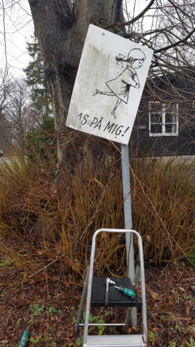 Pas På Mig Skilt fra Poppelgangen 18 før renovering